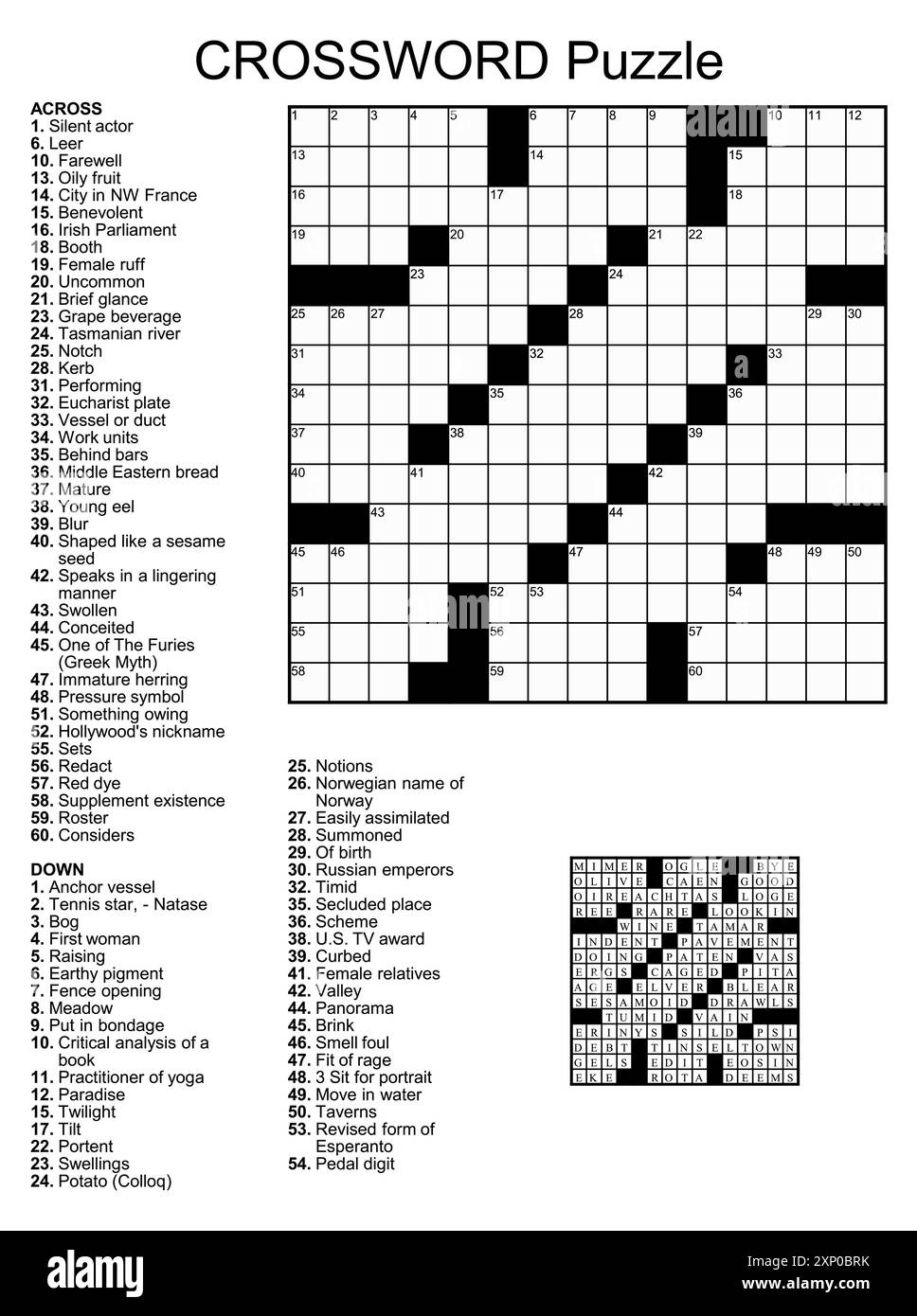 Crossword Entertainment Black And White Stock Photos Images Page 2 Alamy