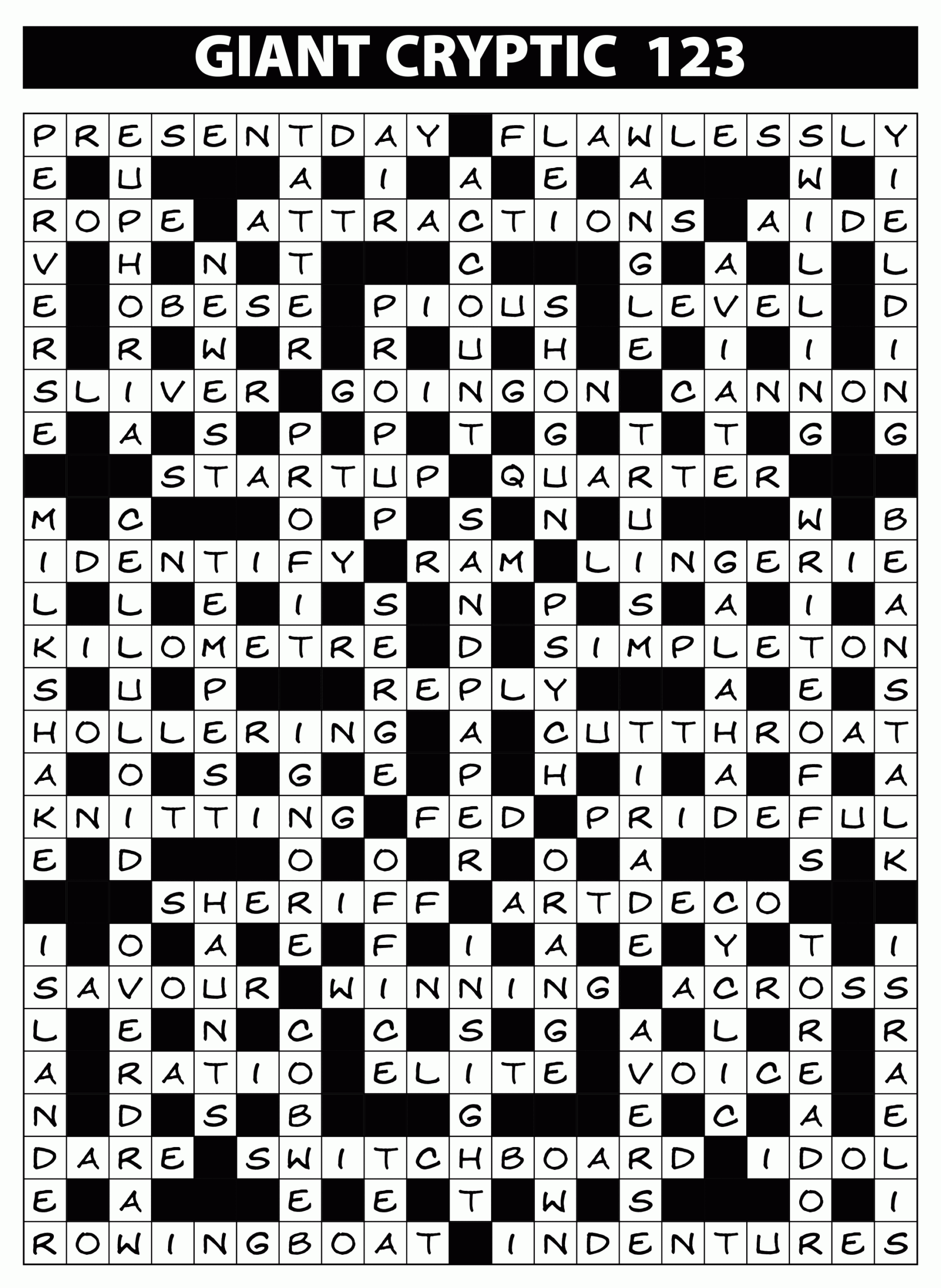 Crossword Puzzle Collection Solutions Issue 123 Lovatts Crossword Puzzles Games Trivia