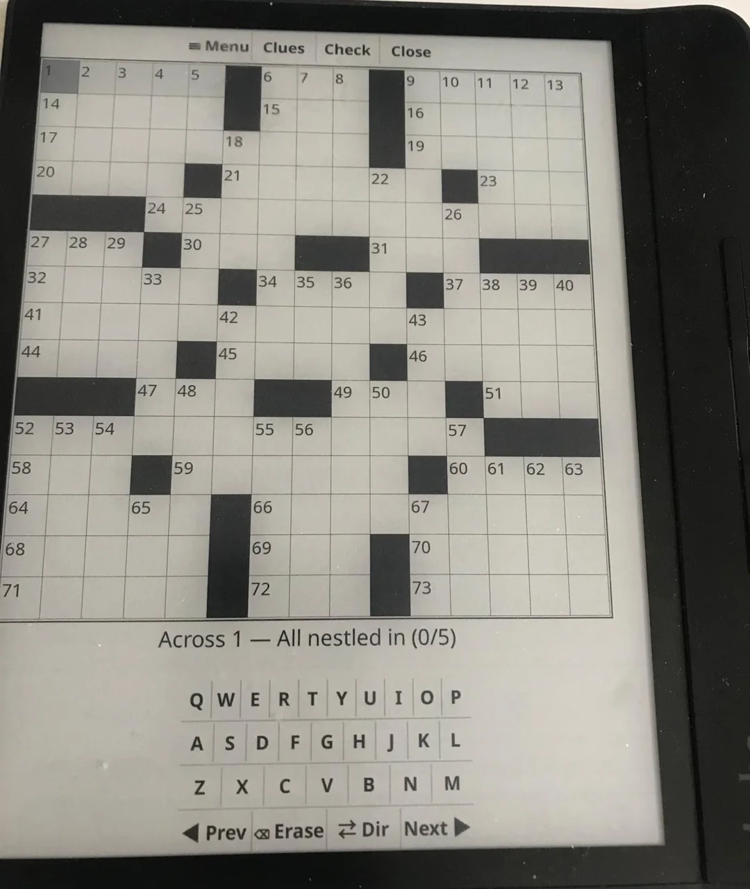 Crossword Puzzle Plugin For KOReader R koreader