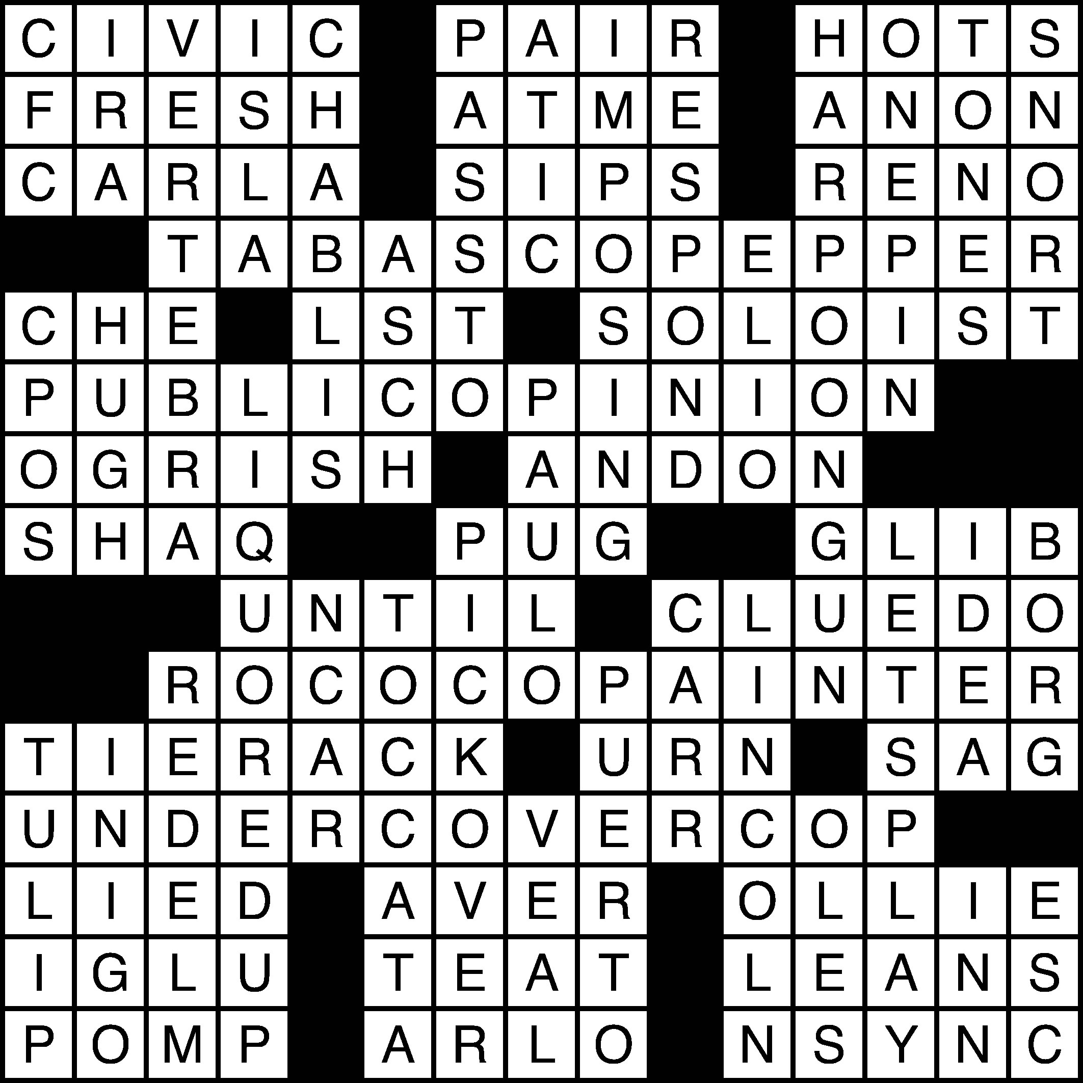 Crossword Solutions 03 22 13 The Baylor Lariat