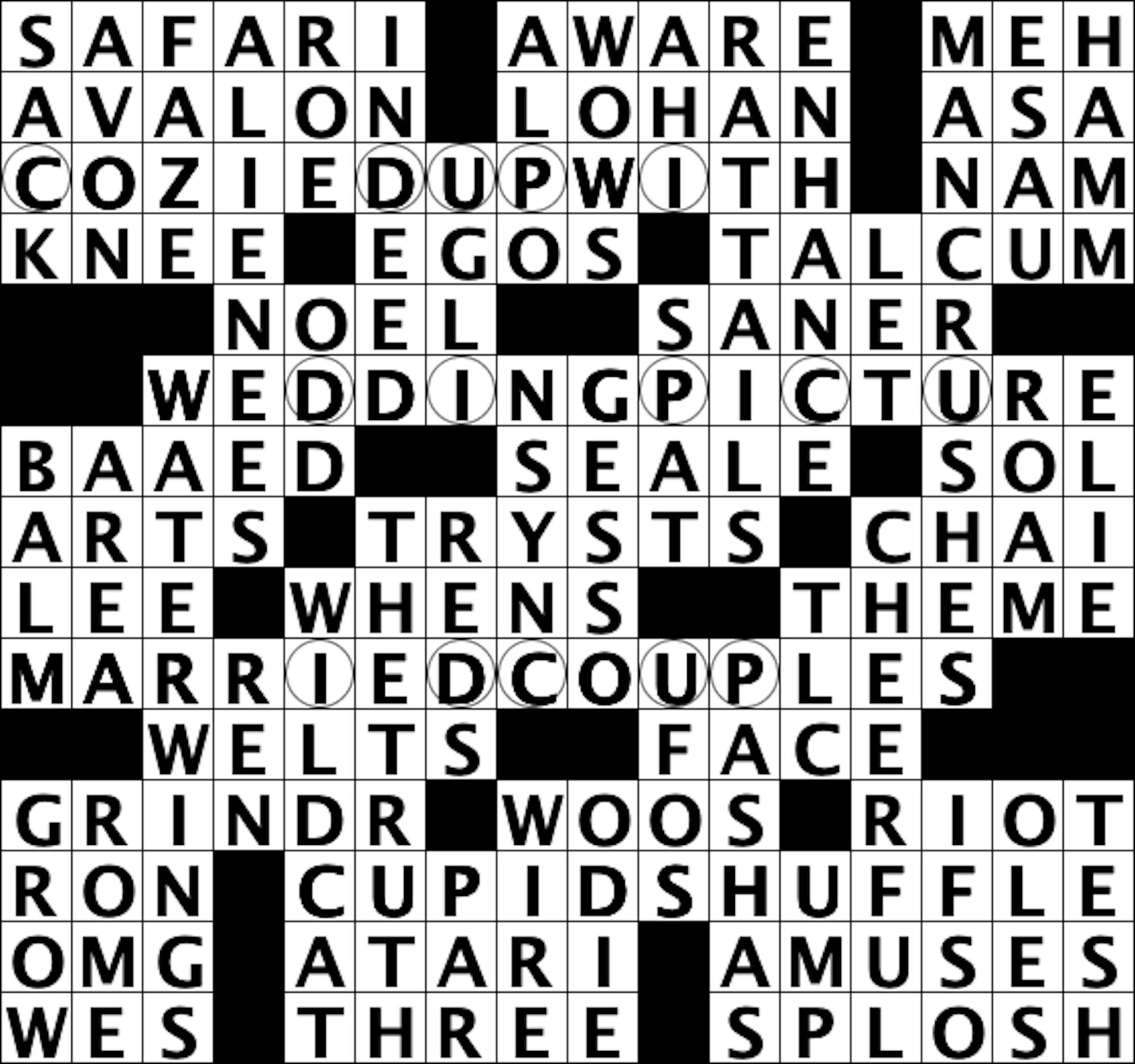 Crossword Solutions February 16 The Princetonian