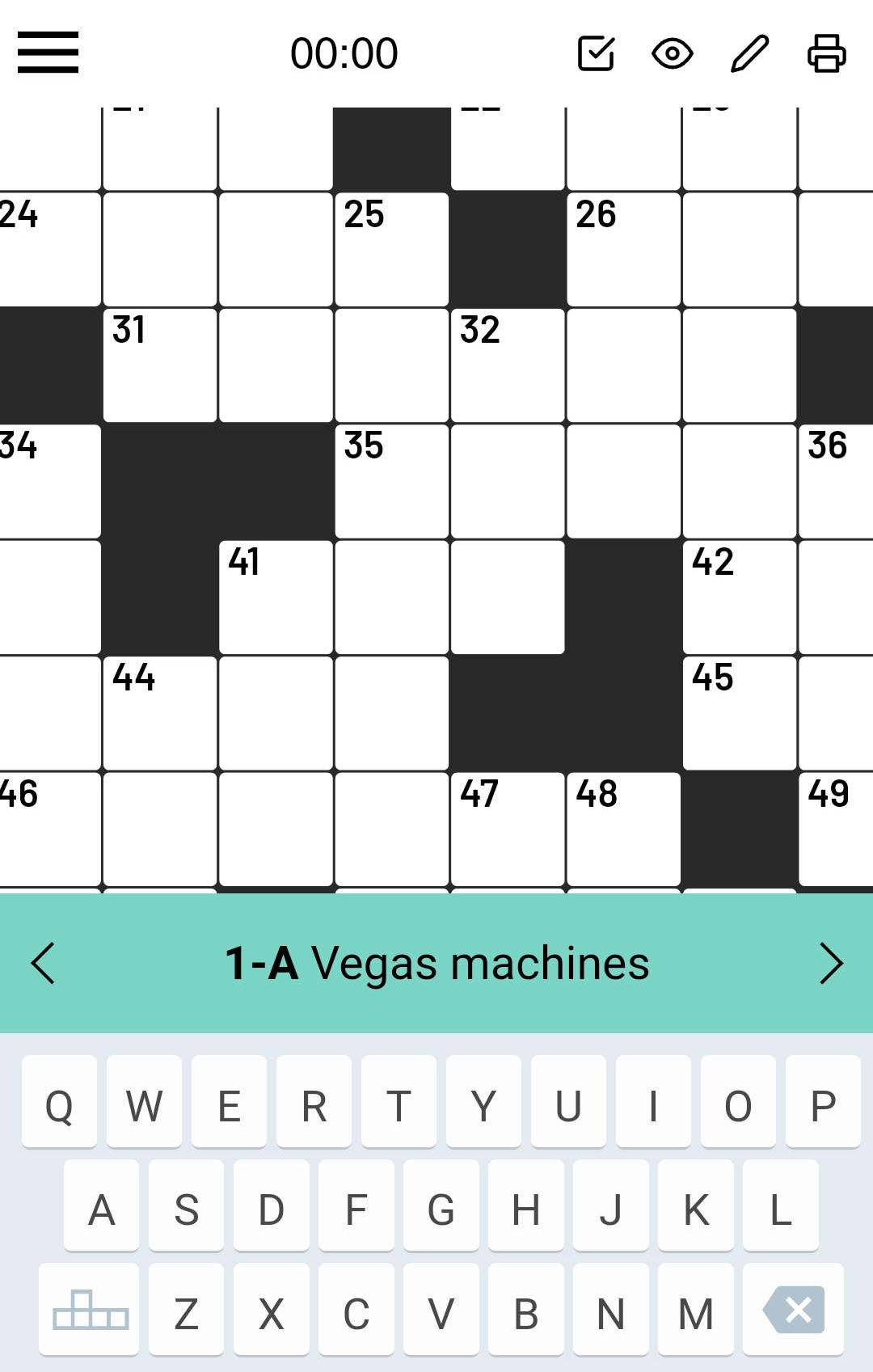CROSSWORD Tips Settings Scoring Useful Shortcuts Player Support