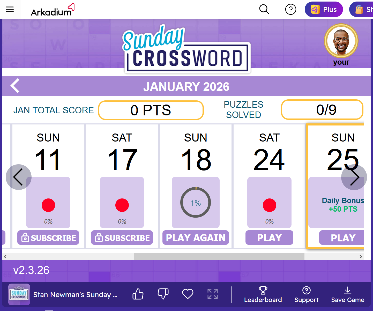 CROSSWORD Tips Settings Scoring Useful Shortcuts Player Support