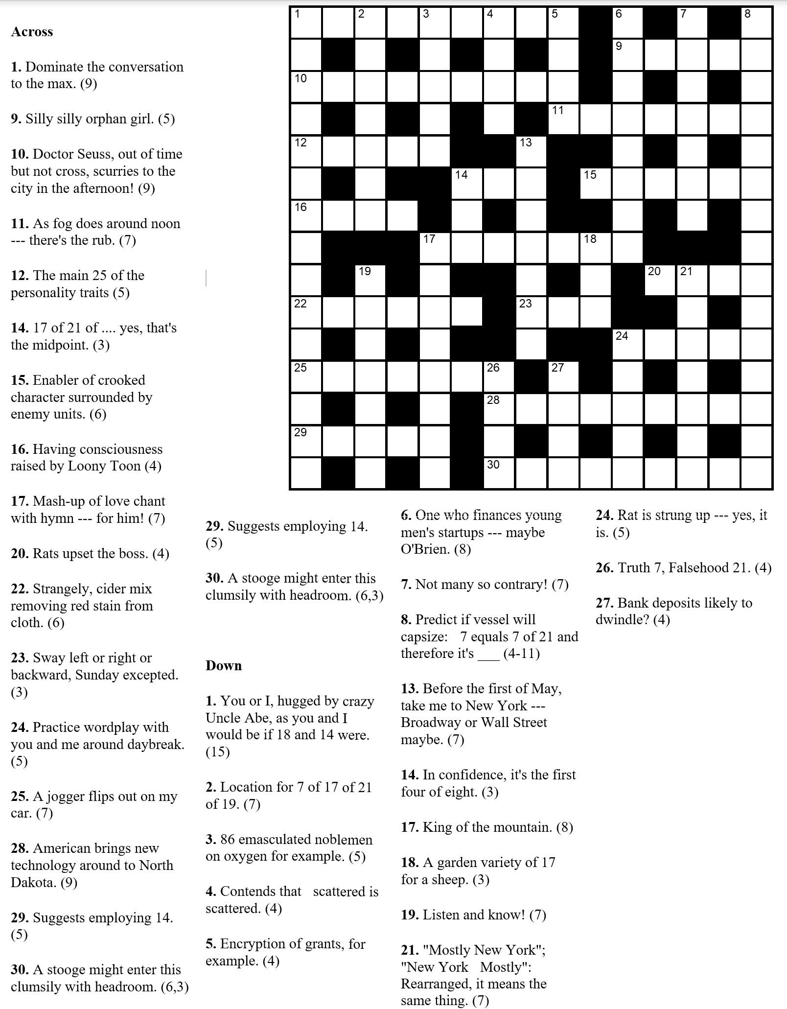 Cryptic R crosswords Cryptic R crosswords
