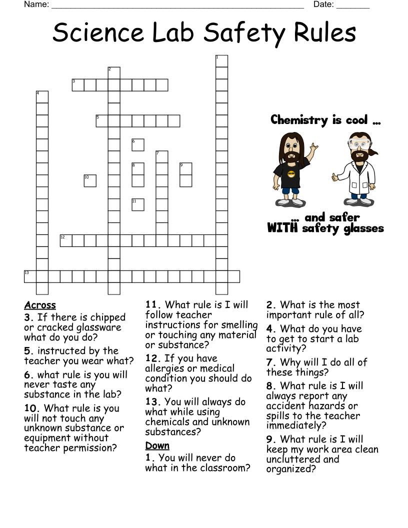 Daily Activities Crossword WordMint