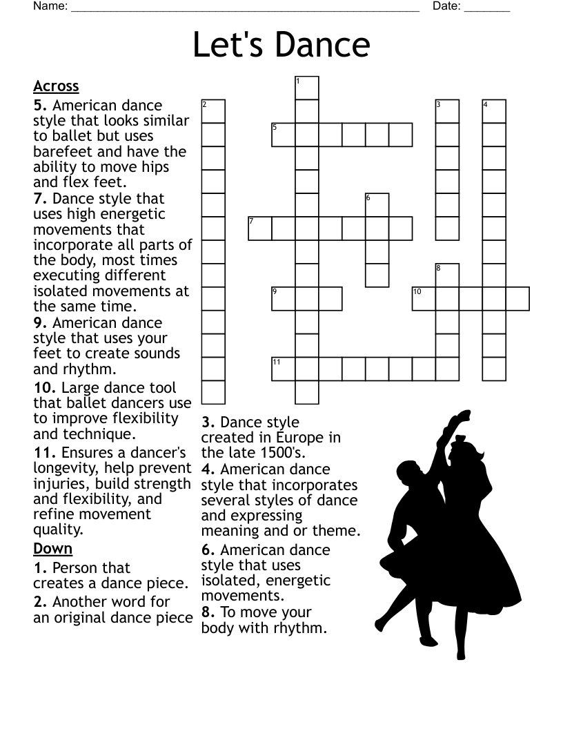 Dance Crossword WordMint