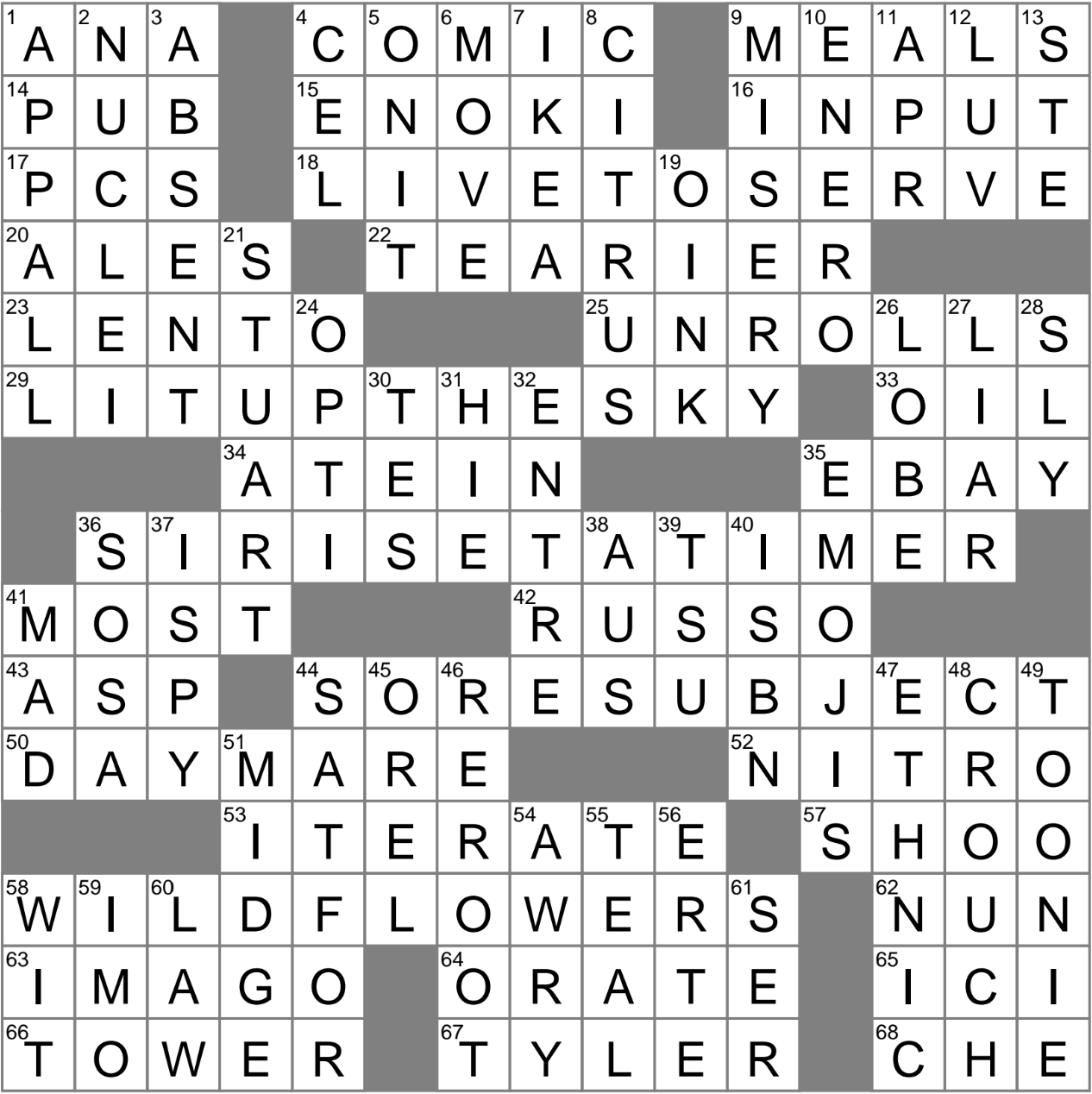 Dash Quaintly Crossword Clue Archives LAXCrossword
