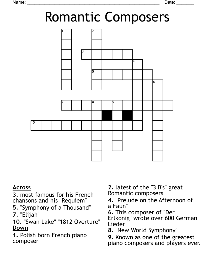 Der Erlkonig By Franz Schubert Word Search WordMint