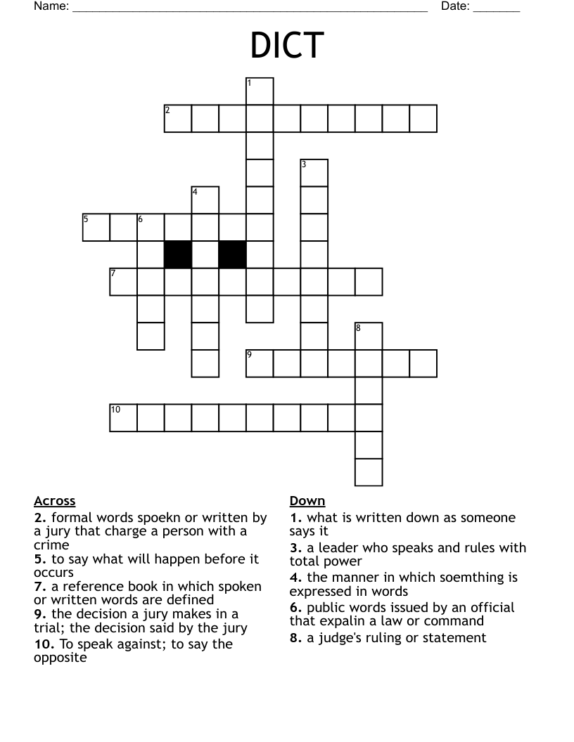 DICT Crossword WordMint