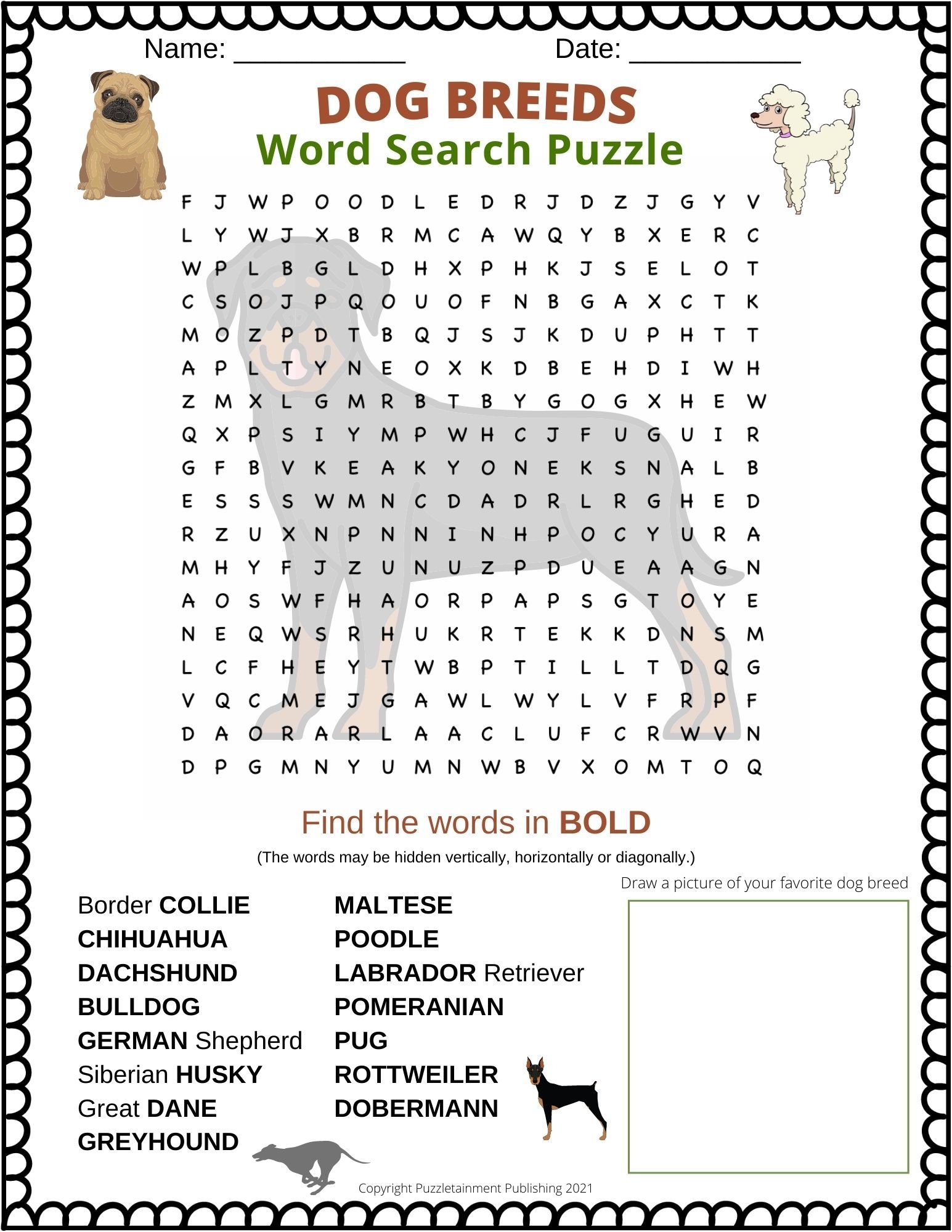 Dog Crossword Puzzle