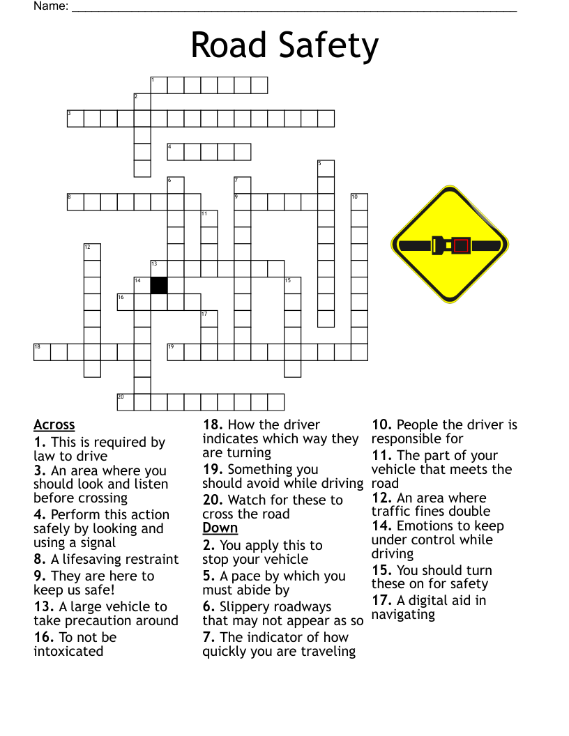 Driver Ed Permits Crossword WordMint