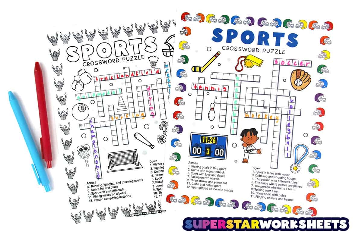 Easy Crossword Puzzles Free Printables Superstar Worksheets
