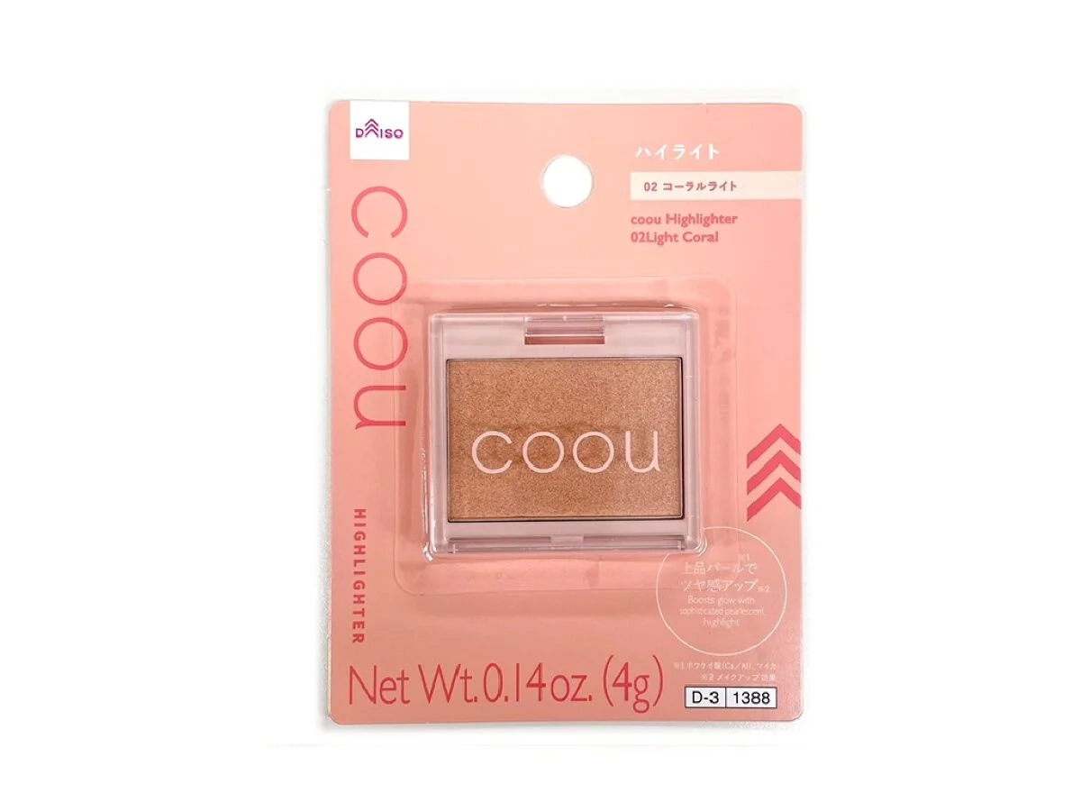 ENG Coou Highlighter 02Light Coral DAISO