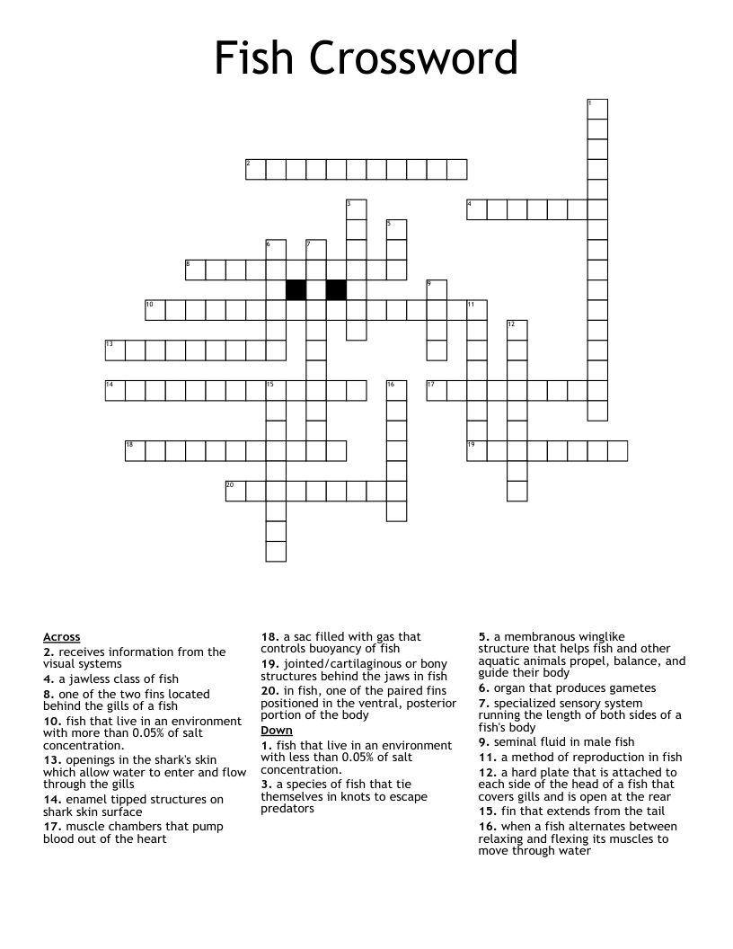 Exotic Sushi Fish Crossword Clue