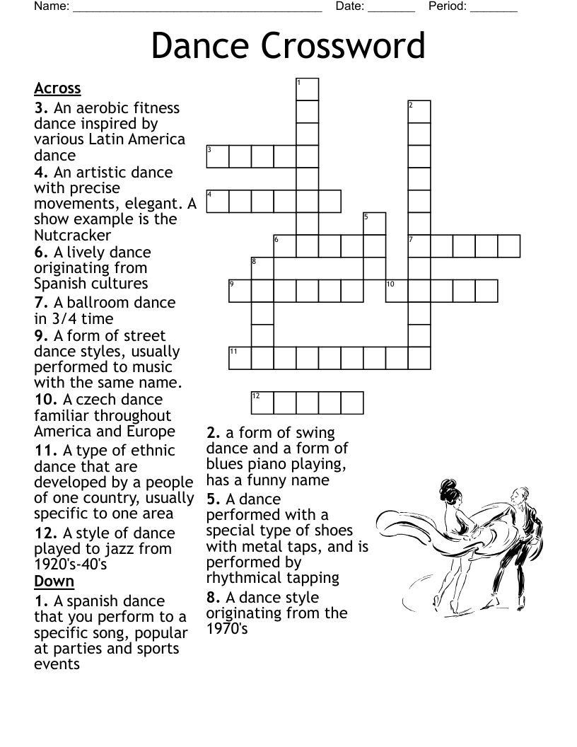 Famous Spanish Dances Word Search WordMint