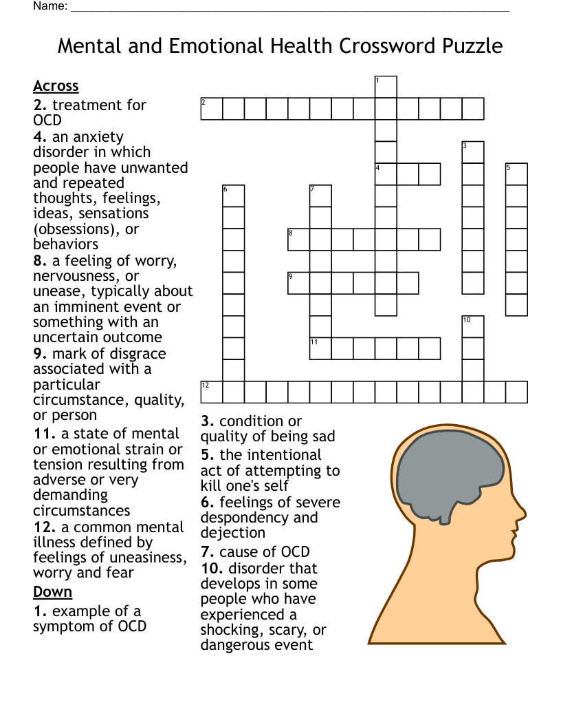 Feelings Emotions Crossword WordMint