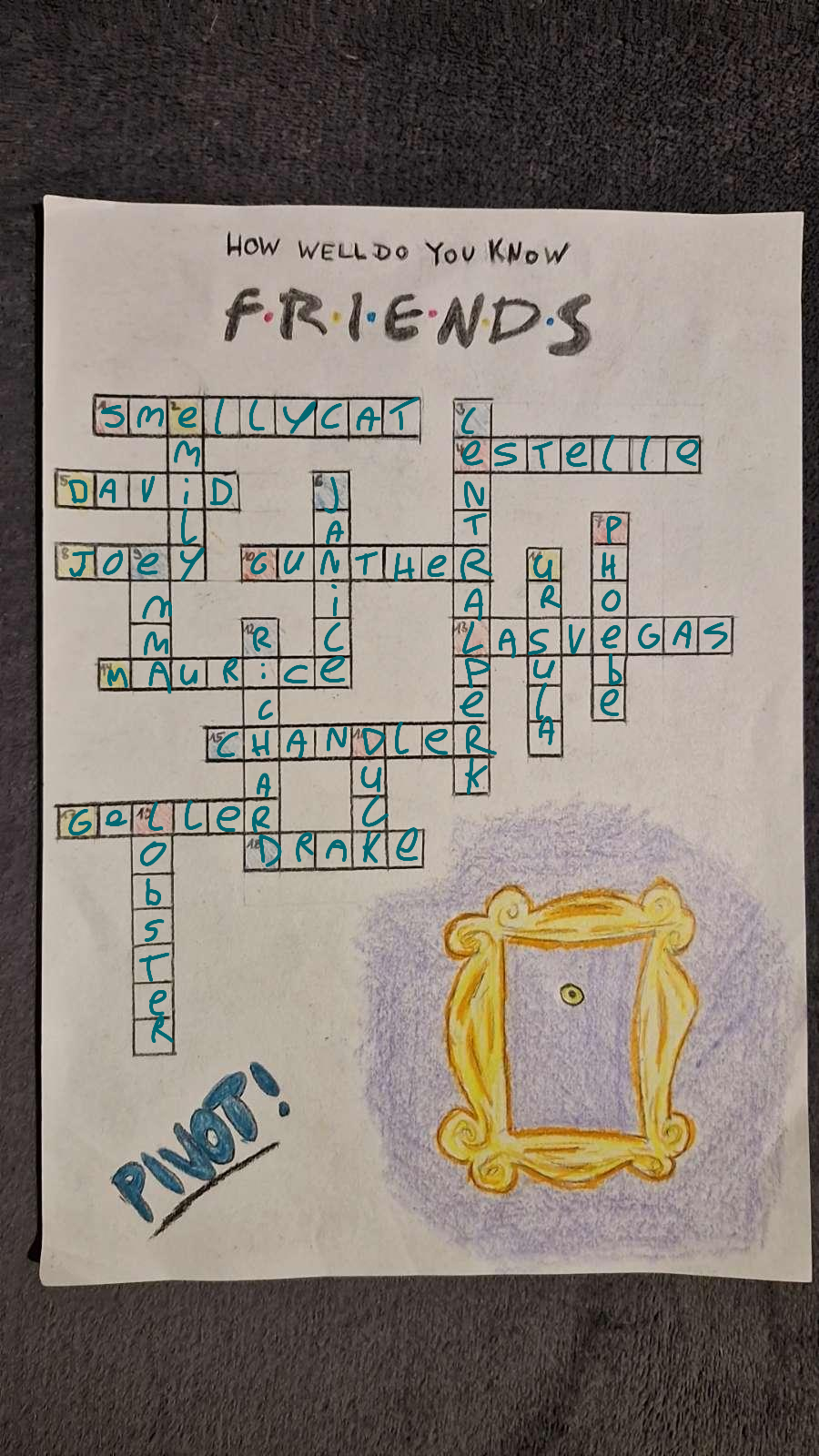 Find Yourself Someone Who Makes You Crossword Puzzles Of Your Favorite Topics R friends tv show