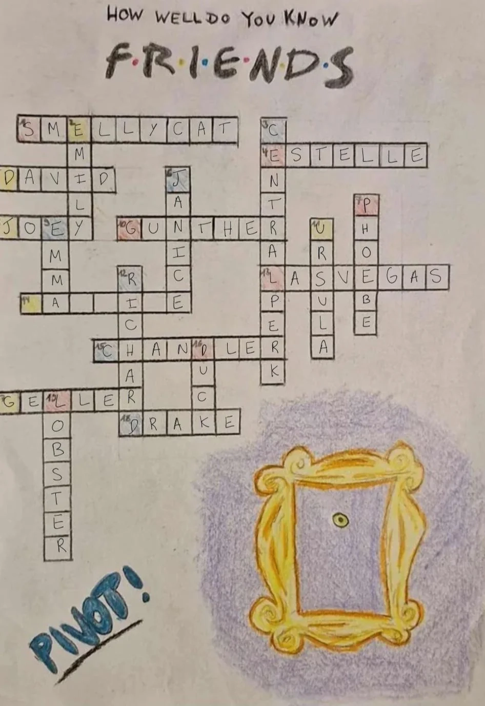 Find Yourself Someone Who Makes You Crossword Puzzles Of Your Favorite Topics R friends tv show