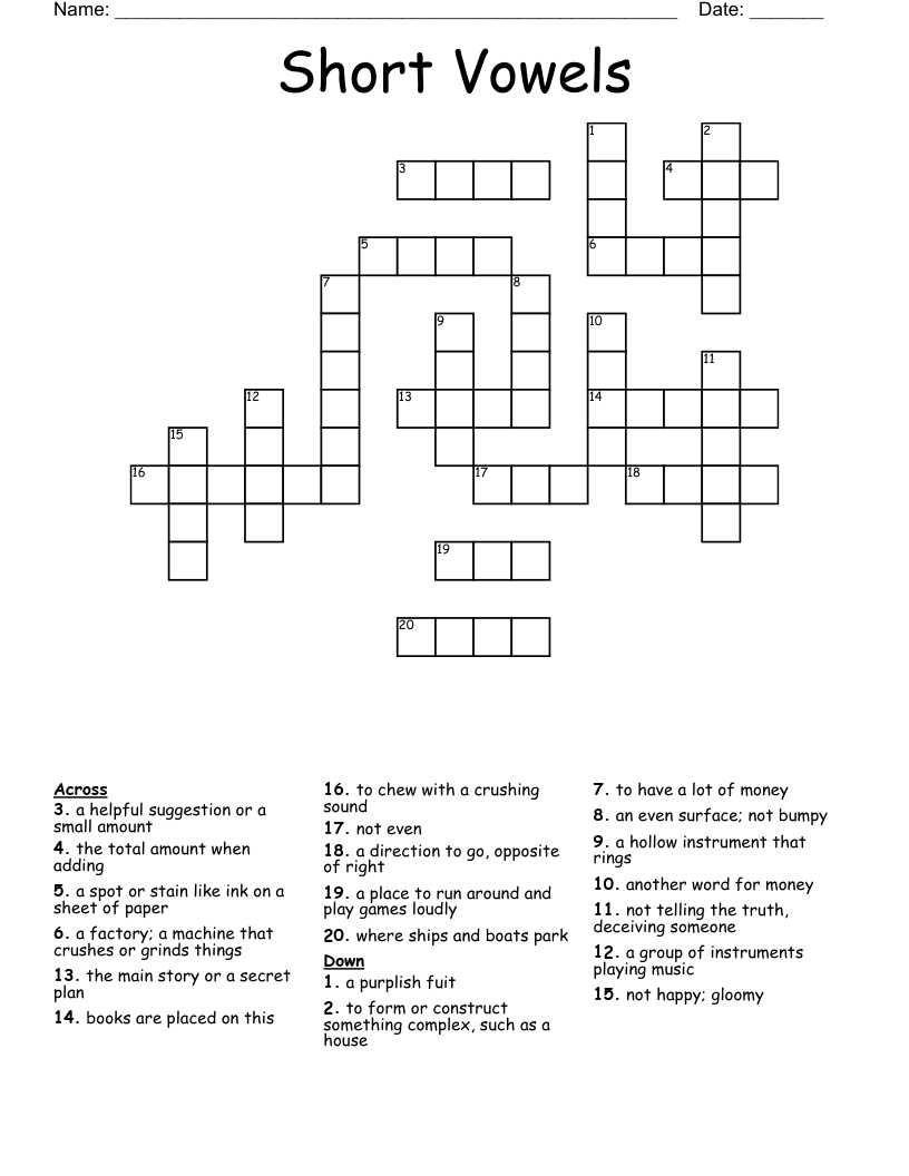 Flocabulary Week 1 Crossword WordMint