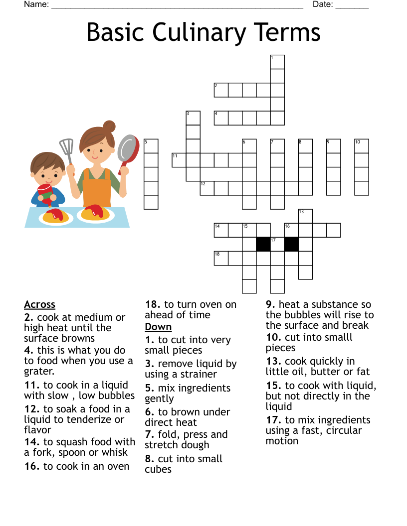 Food Crossword WordMint