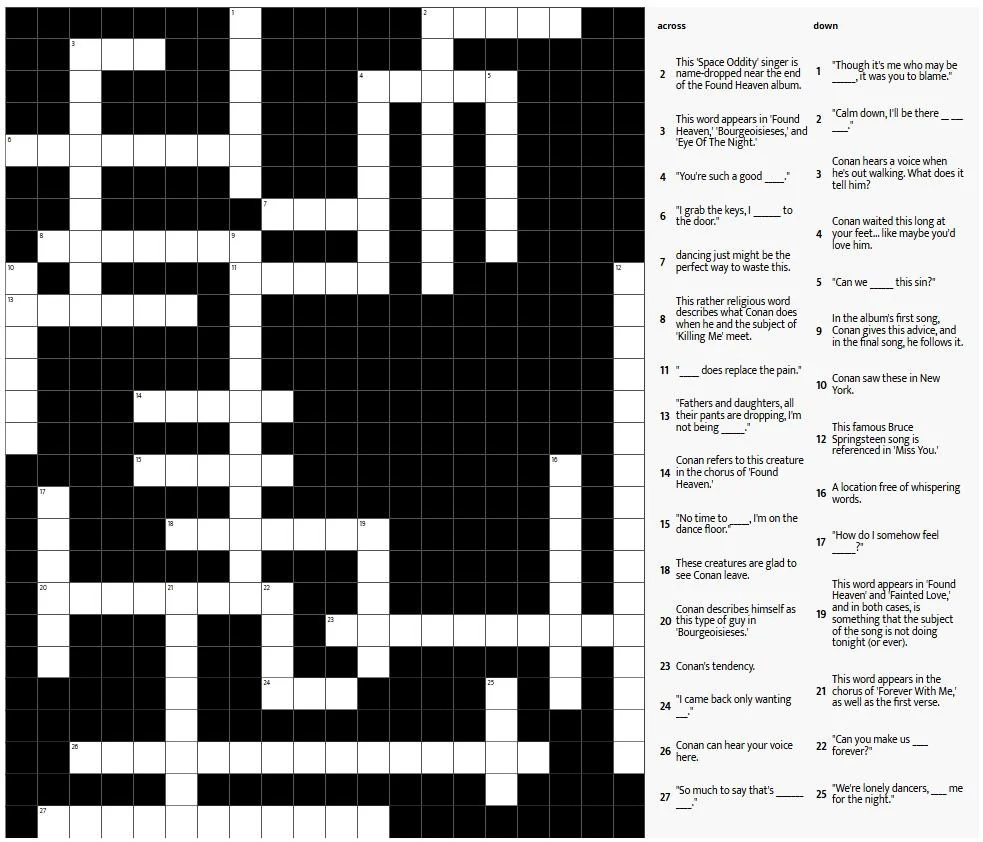 Found Heaven Crossword R ConanGray