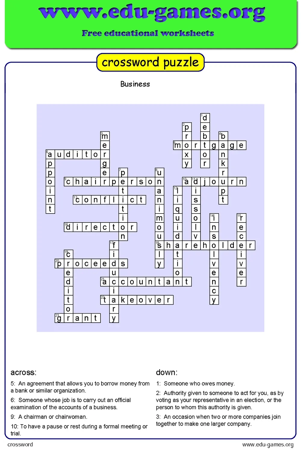 Free Crossword Maker For Kids Printable Puzzle Generator Edu Games