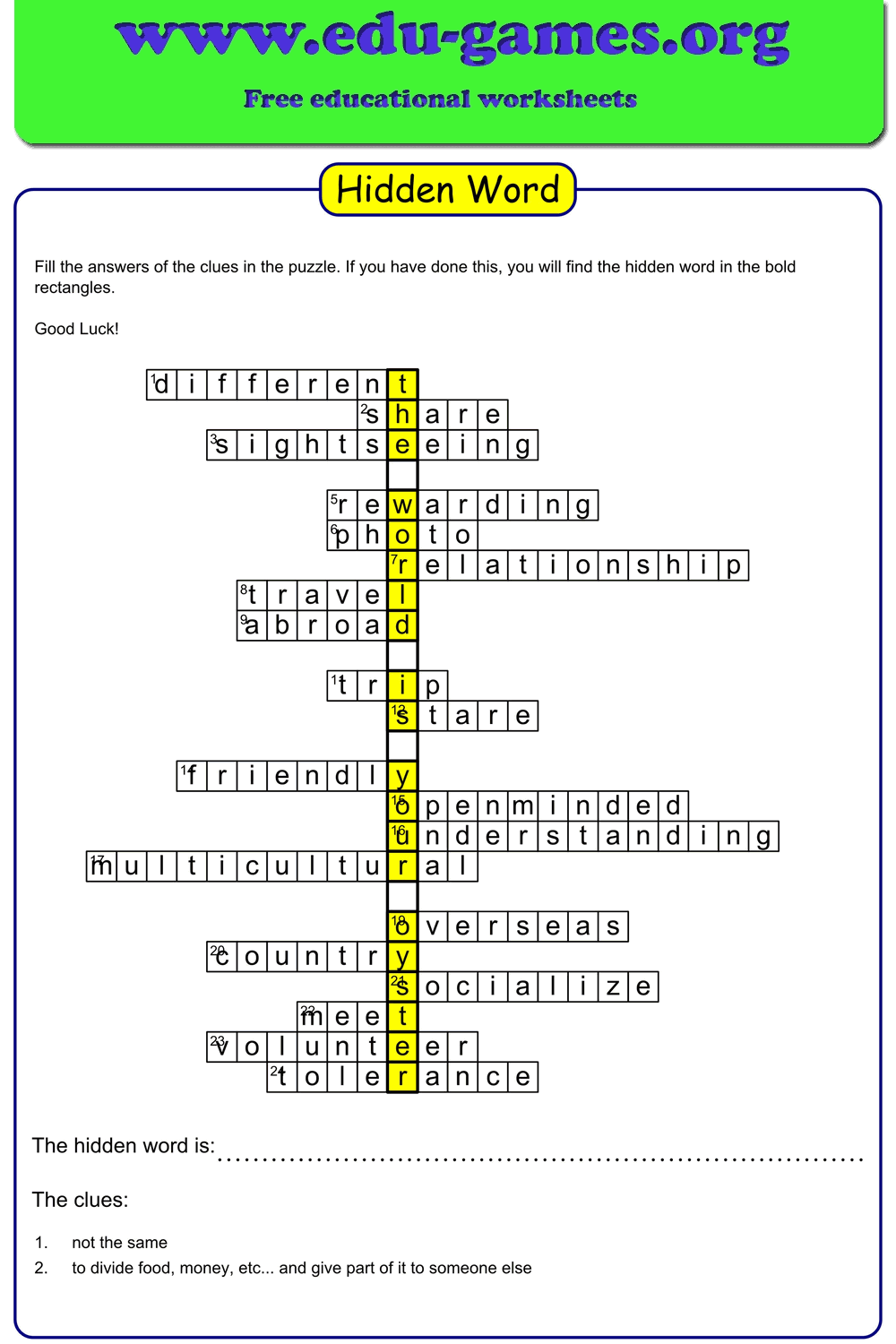 Free Crossword Puzzle Makers For Kids Printable Crossword Generators