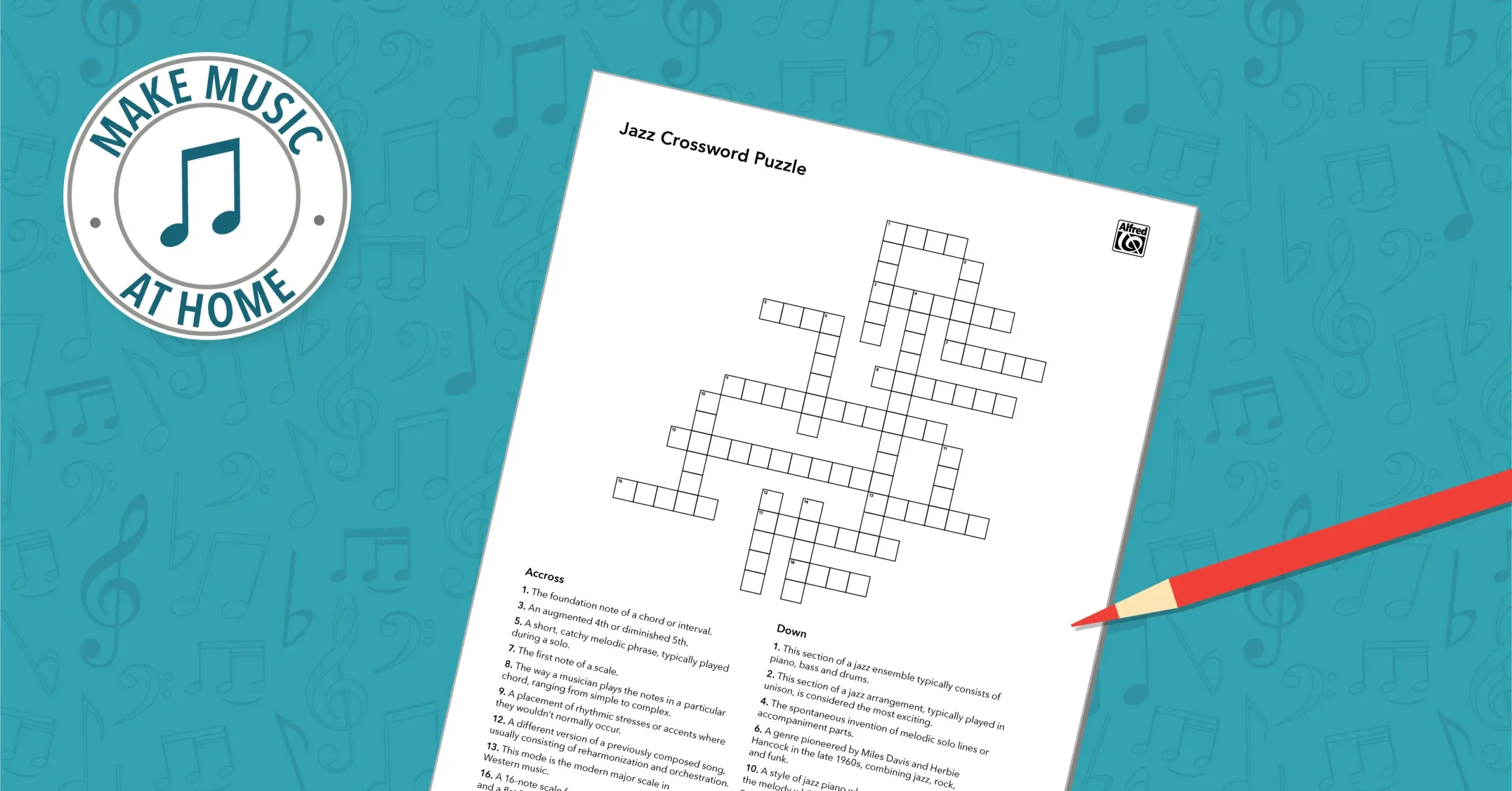 Free Music Activity Jazz Crossword Puzzle Alfred Music Free Music Activity Jazz Crossword Puzzle Alfred Music