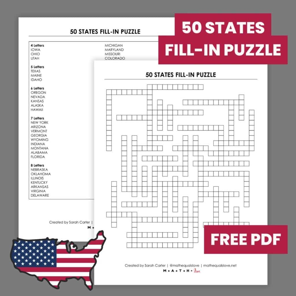 FREE Printable Fill In Puzzles PDF Download 