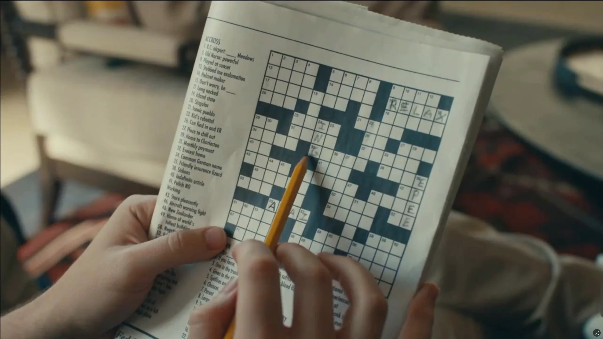 From A Current Geico Commercial R crossword