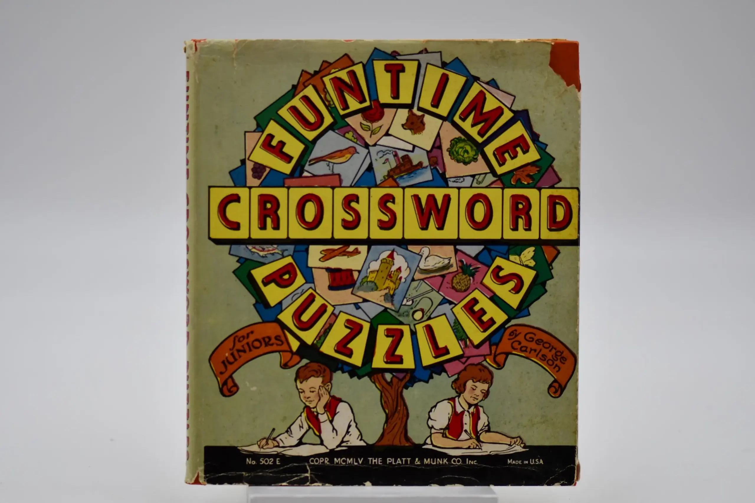 Funtime Crossword Puzzles For Juniors By George Carlson Vintage 1955 Book Etsy