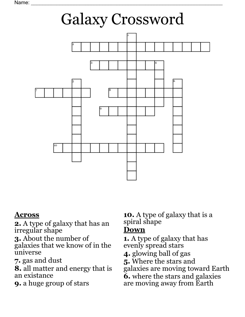 Galaxy Crossword WordMint