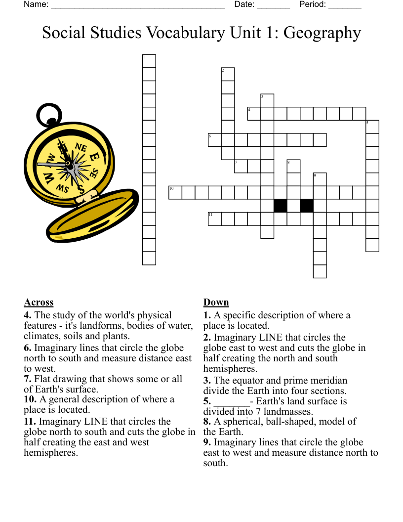 Geography Crossword WordMint
