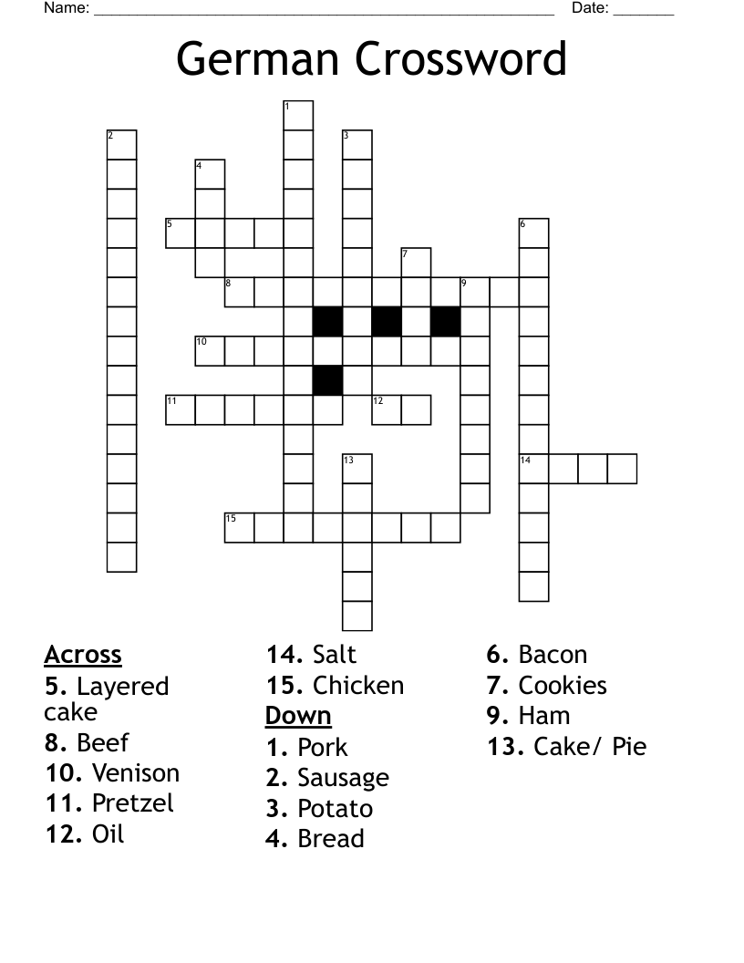 German Crossword WordMint
