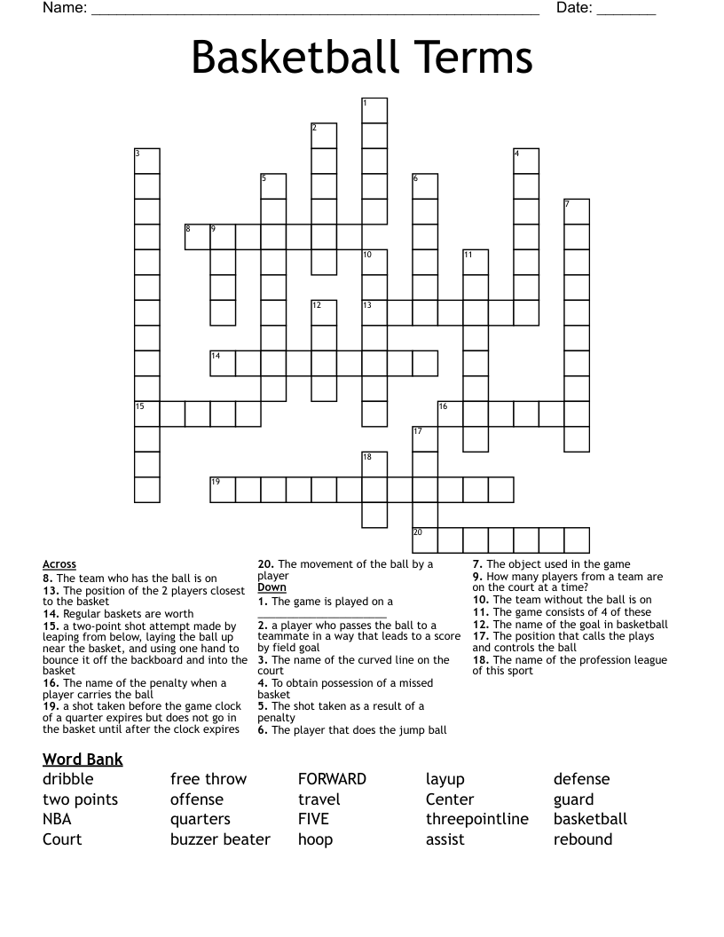 Golf Crossword WordMint