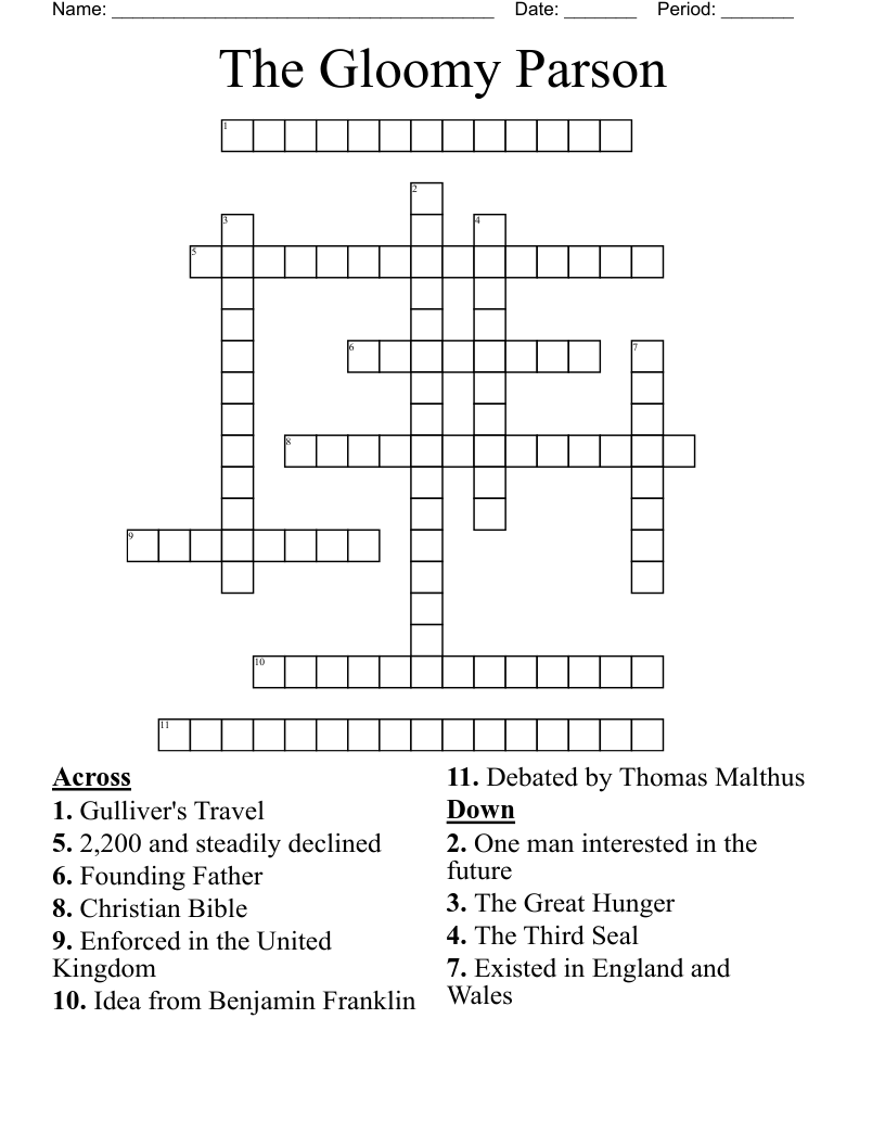 Gulliver s Travels Crossword WordMint