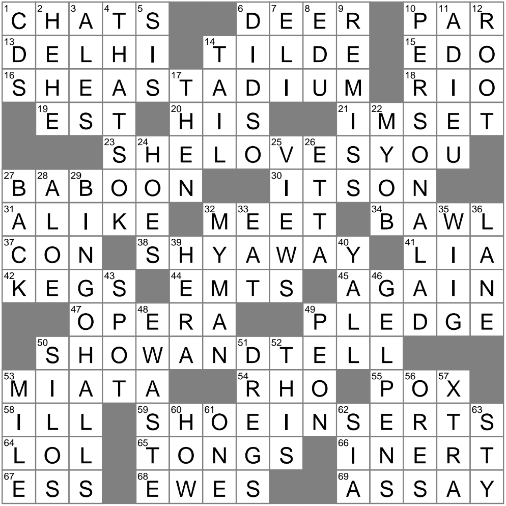 Hardly Diligent Crossword Clue Archives LAXCrossword