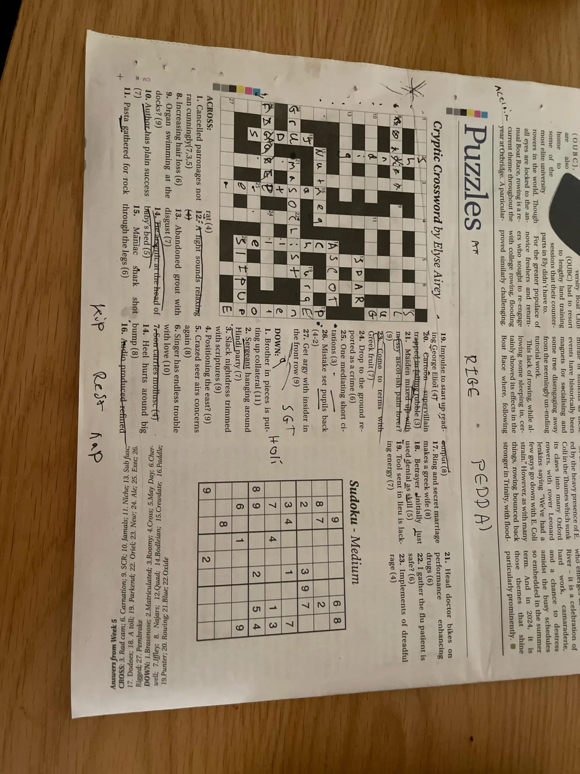 Help Me With My Cryptic Crossword R crosswords