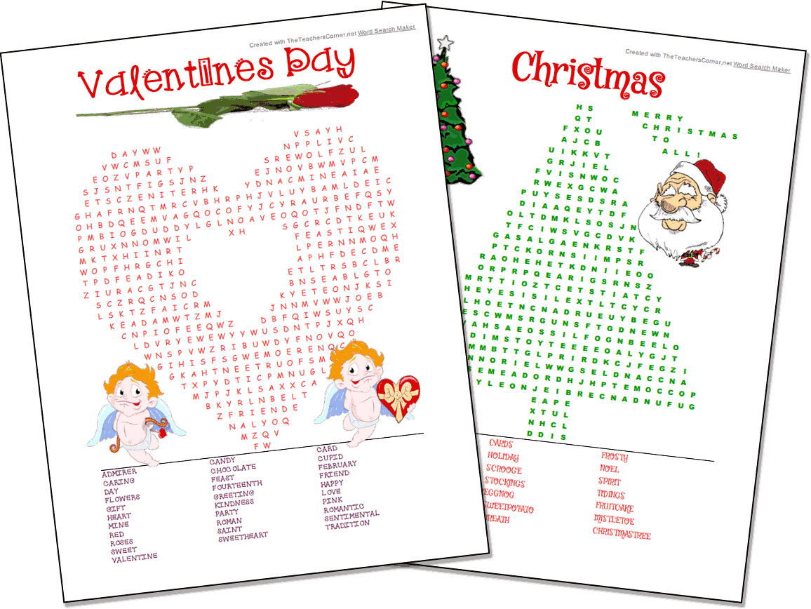 Home Free Printable Worksheets Word Search Maker