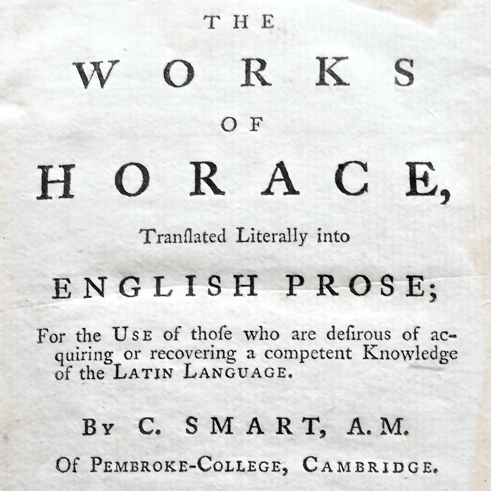 Horace Horace s Book Upon The Art Of Poetry Ars Poetica Genius