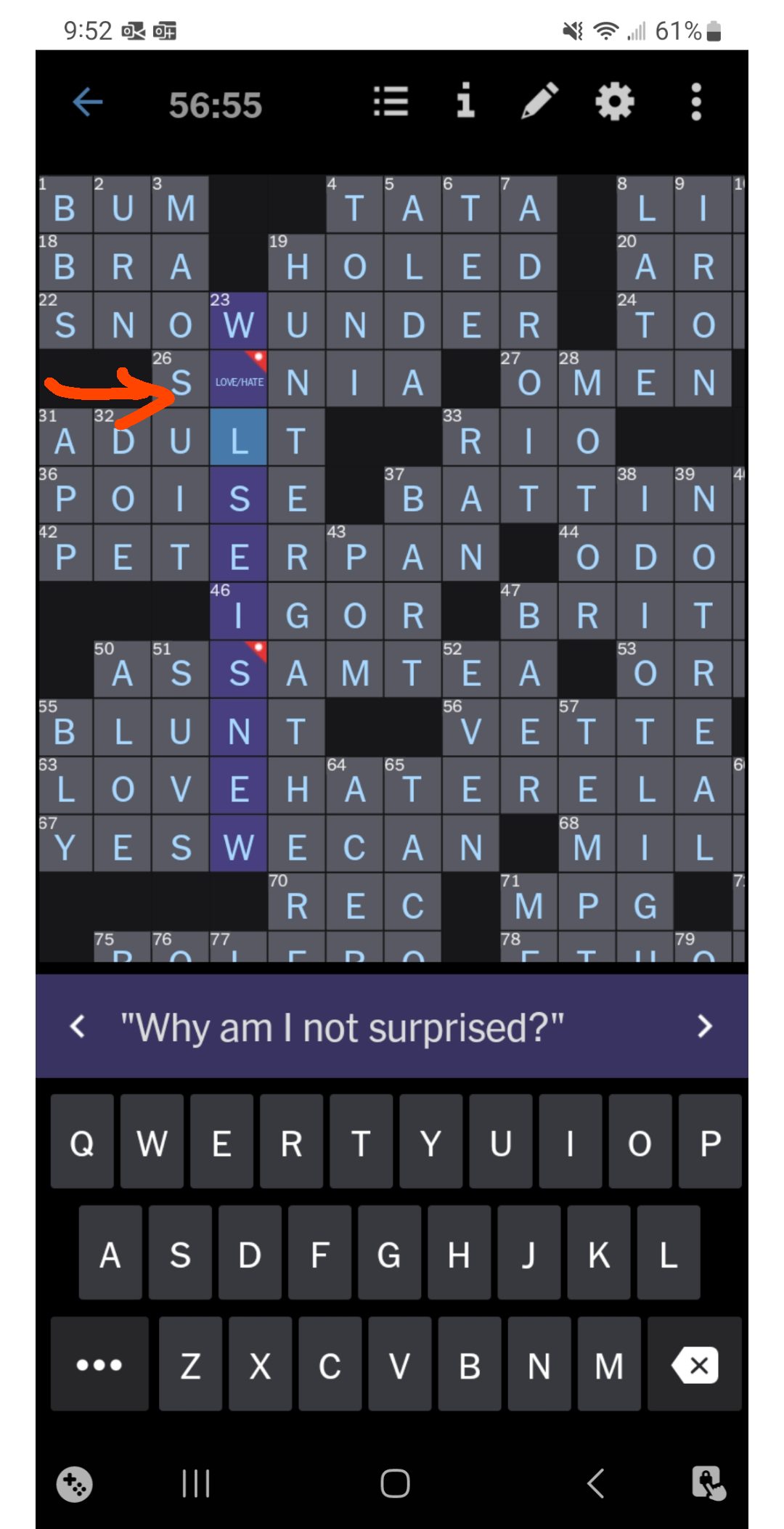 How Am I Supposed To Get This NYT Games App R crossword