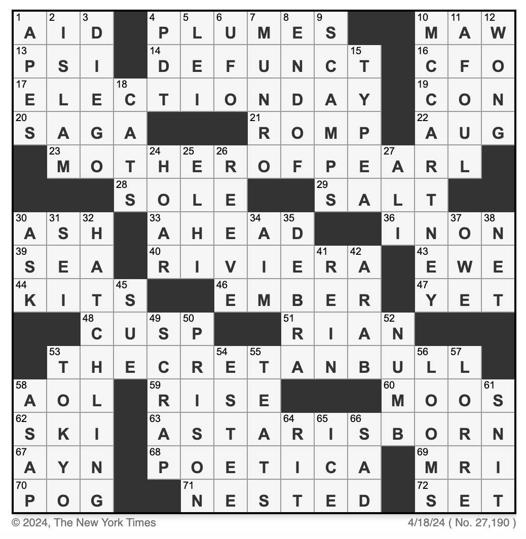 How I Made Yesterday s NYT Crossword Enigmatology