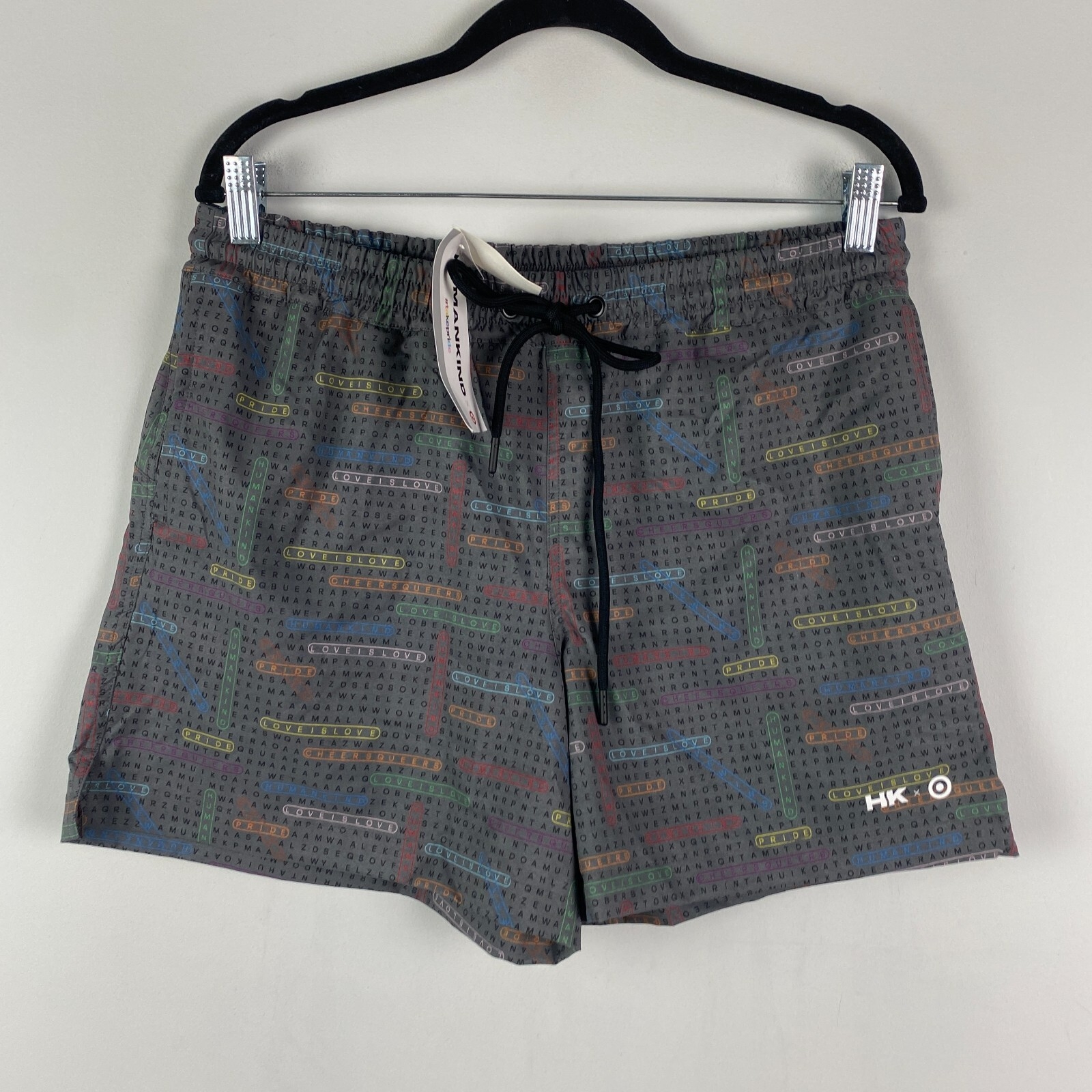 Humankind X Target Swim Shorts Trunks Unisex Size Large LGBTQ Pride Crossword EBay
