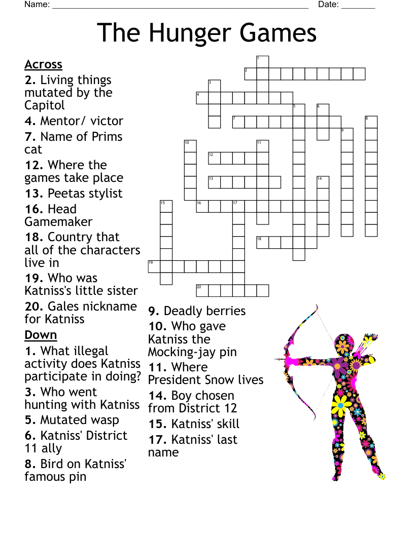 Hunger Games Crossword WordMint