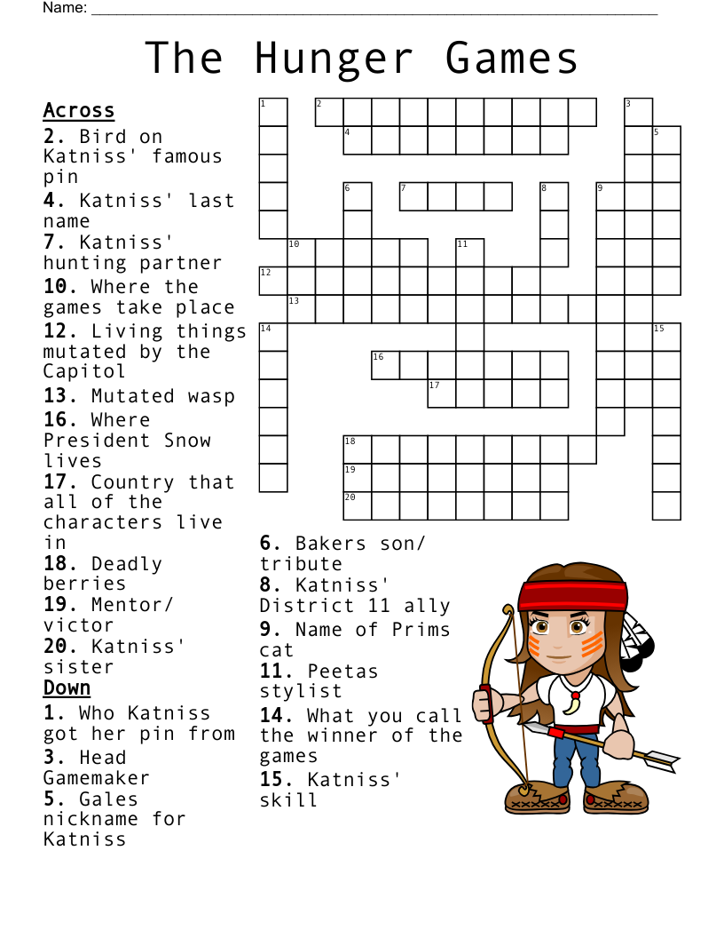 Hunger Games Crossword WordMint