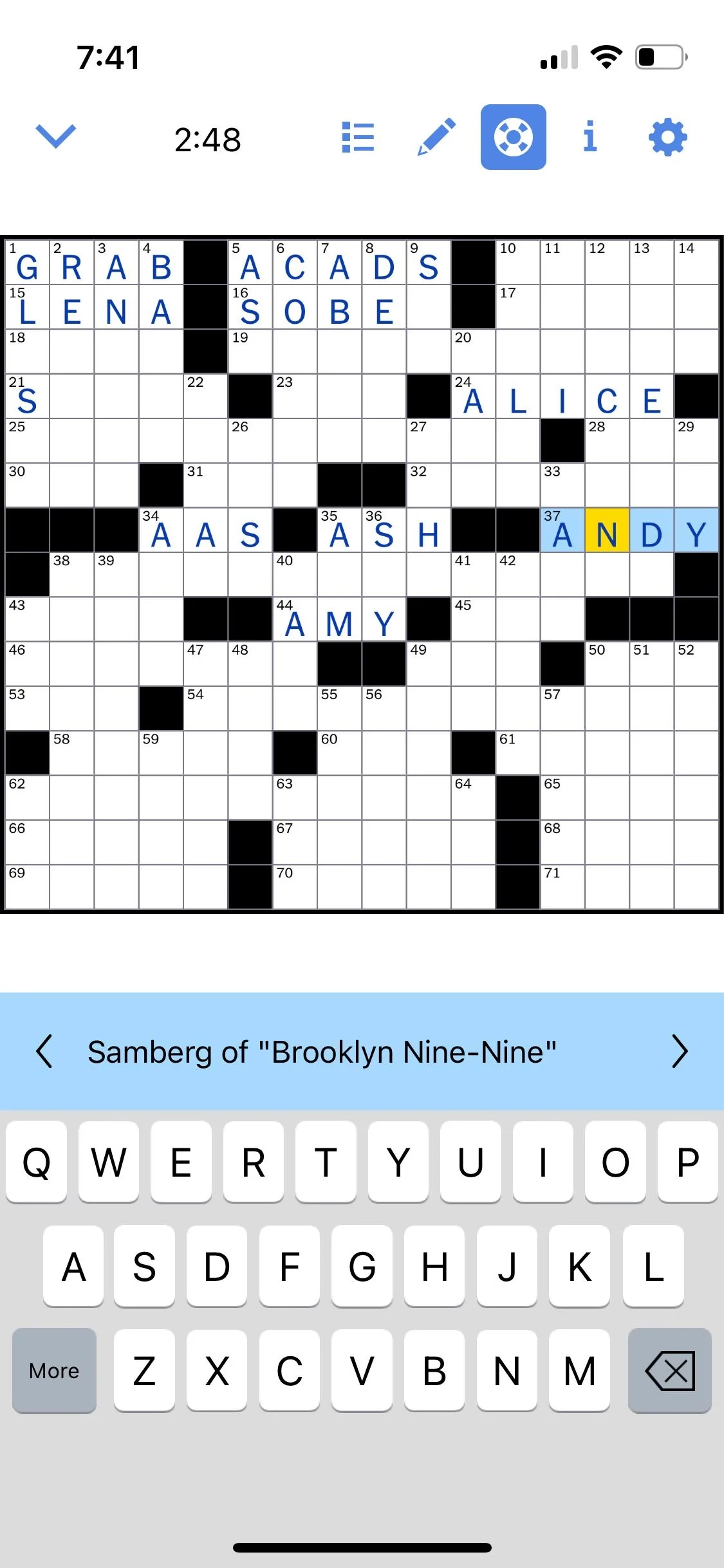 I Never Answered A Crossword Clue So Fast R brooklynninenine