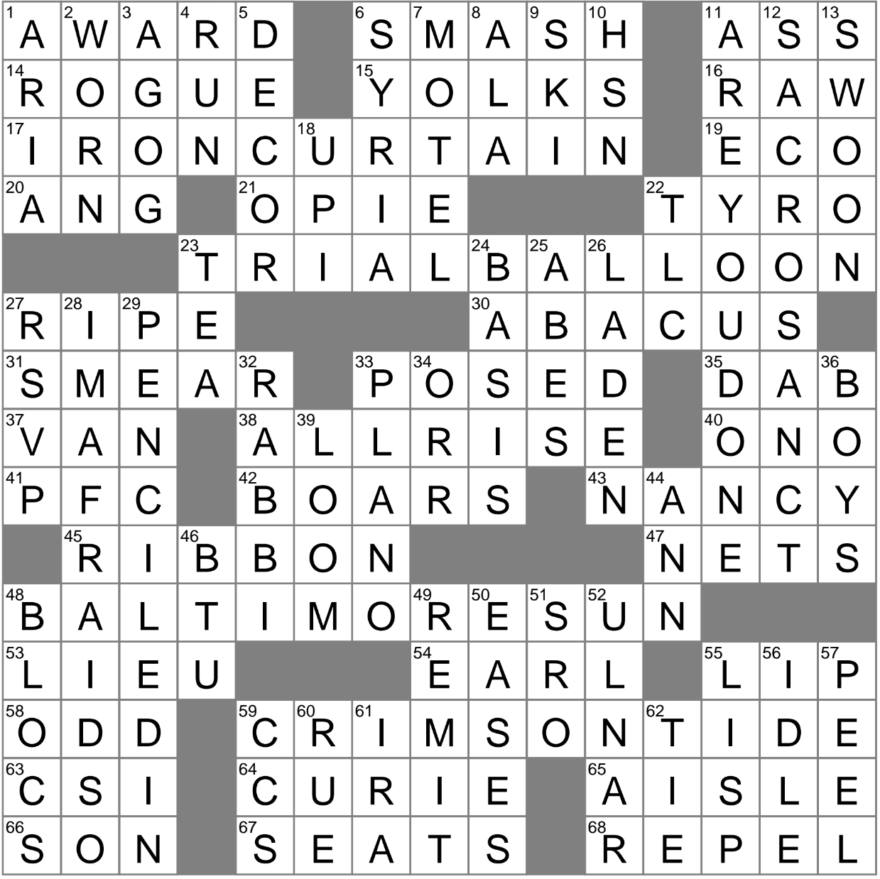 Immune From Criticism Crossword Clue Archives LAXCrossword