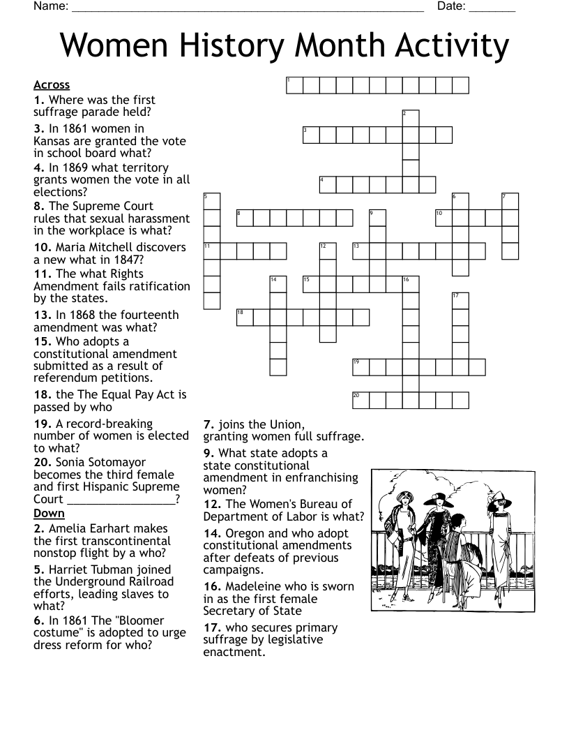 International Women s Day Crossword WordMint International Women s Day Crossword WordMint