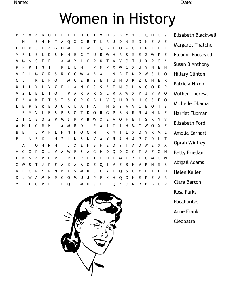 International Women s Day Crossword WordMint