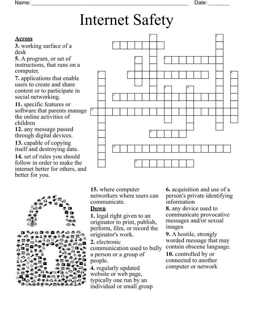 Internet Safety Word Search WordMint